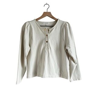 Nation LTD Janney Henley Top In Porcelain Size Medium